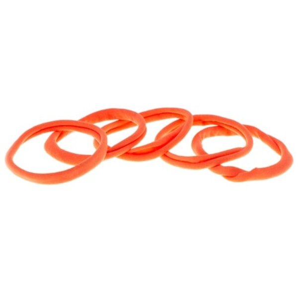 Haarelastiek nylon oranje 5 stuks