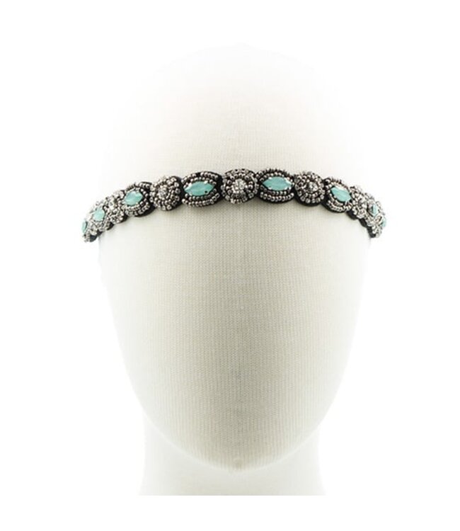 Haarband cirkels kralen mintgroen