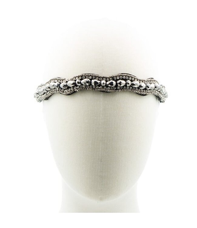 Haarband wave zilverkleurig