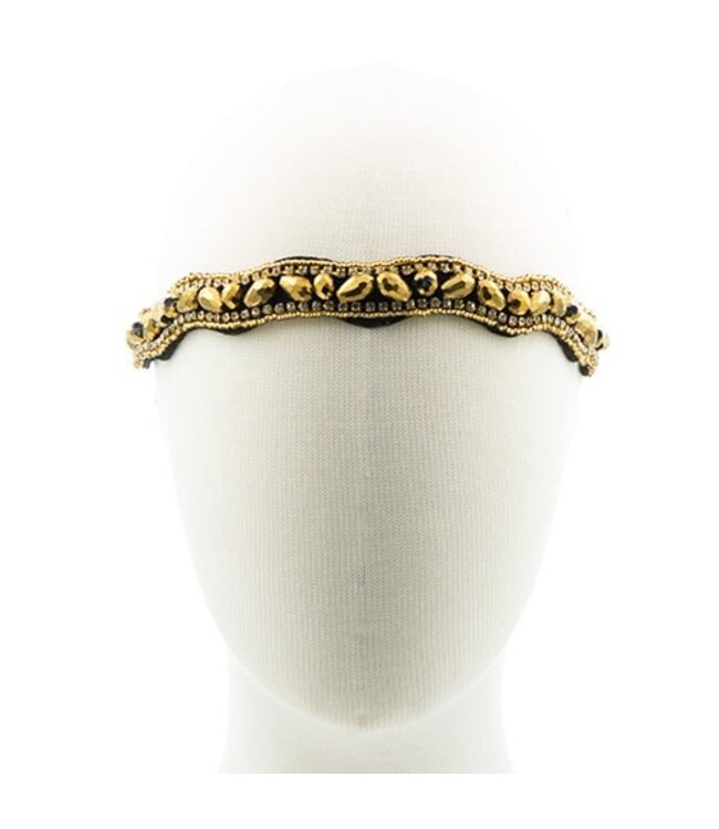 Haarband wave goudkleurig