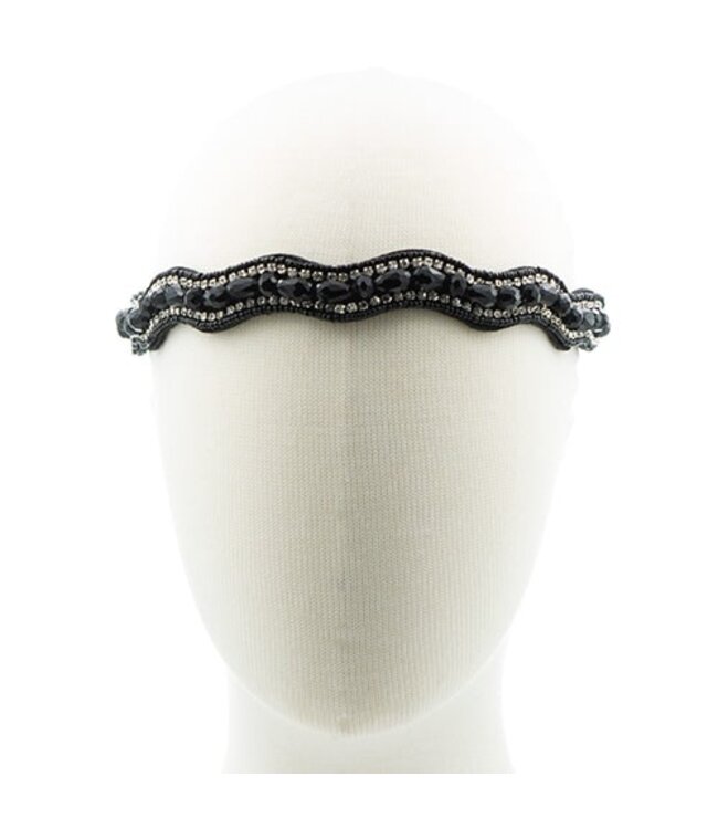 Haarband wave zwart