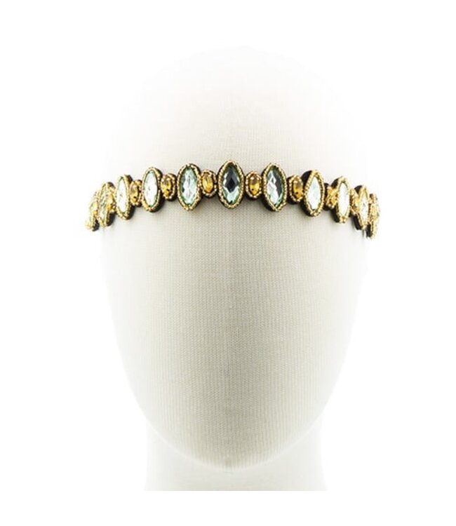 Haarband Indah goudkleurig groen