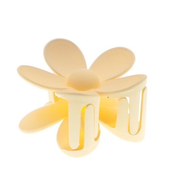 Haarklem bloem vrolijke crème