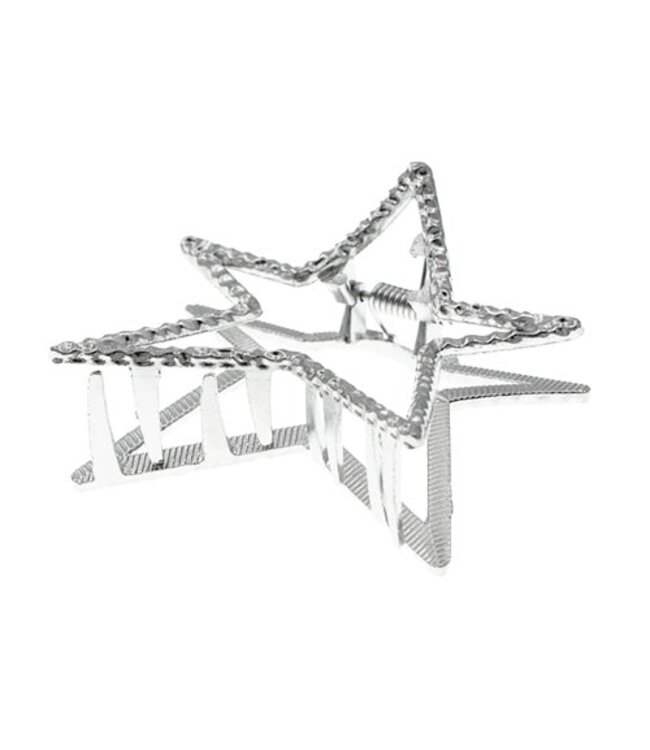 Haarklem zilver metaal ster