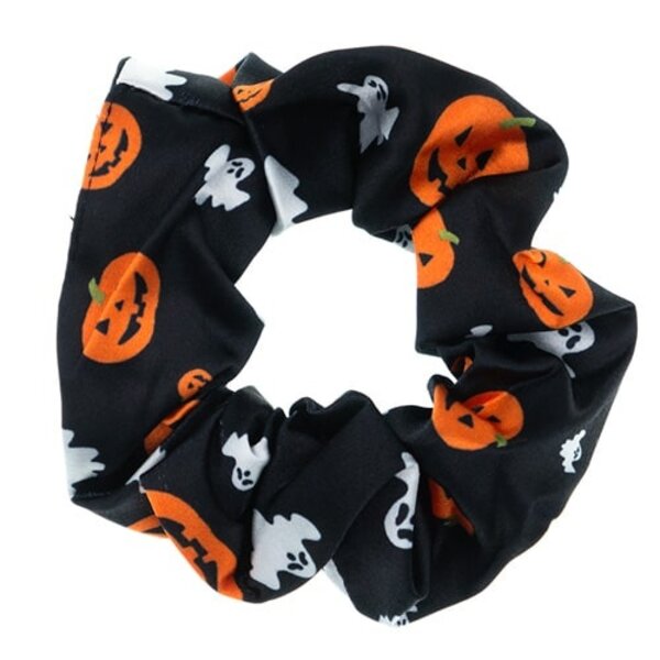 Scrunchie Halloween pompoen