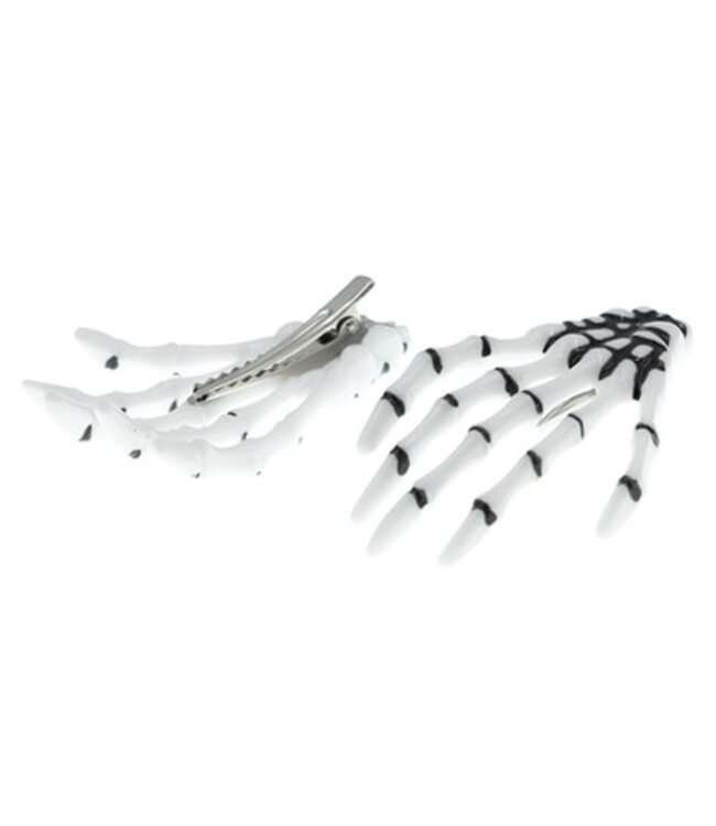 Haarclip Halloween handbone 2 stuks