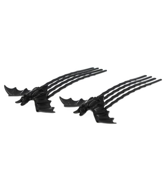 Haarkam Halloween vleermuis 2 stuks