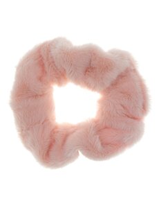  Scrunchie fluffy roze