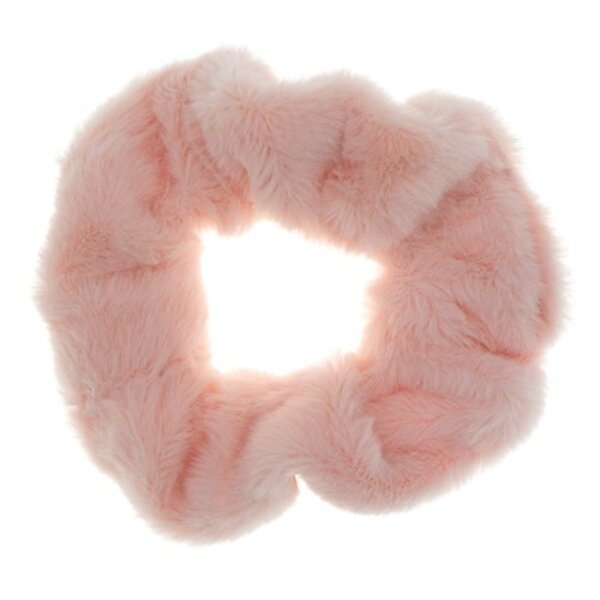 Scrunchie fluffy roze