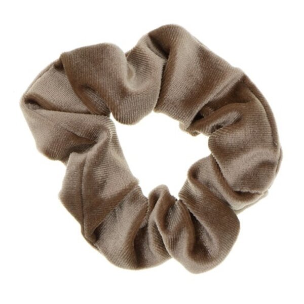 Scrunchie velvet bruin