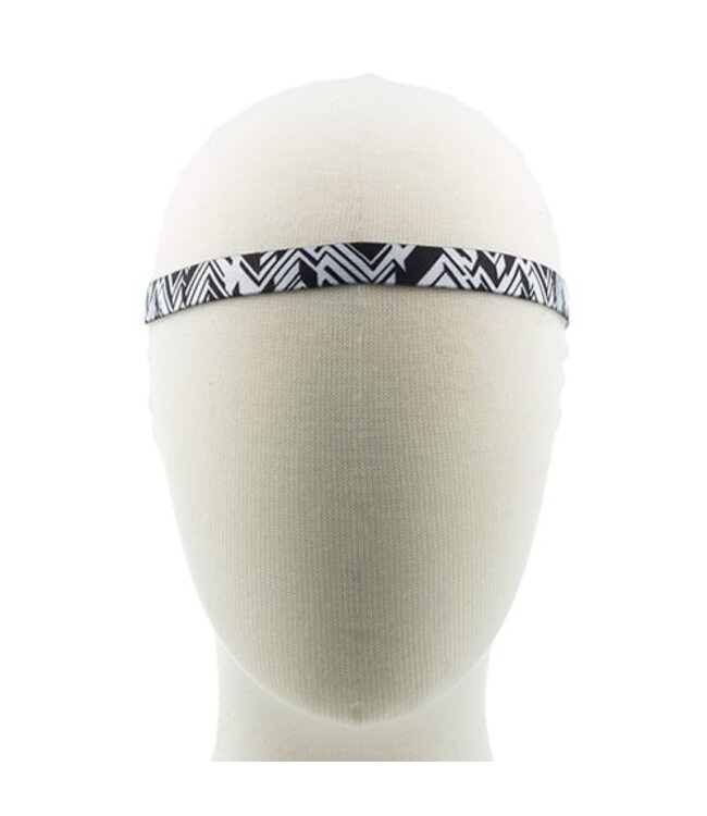 Haarband elastisch sport zwart/wit