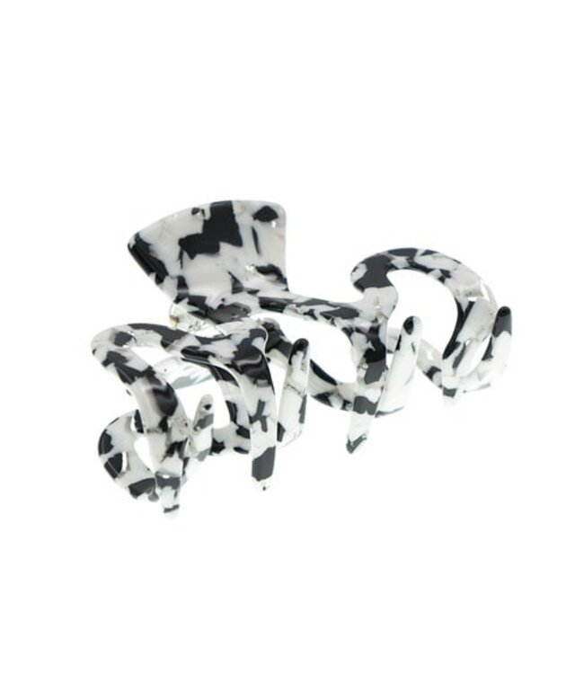 Haarklem wave marmerlook zwart wit