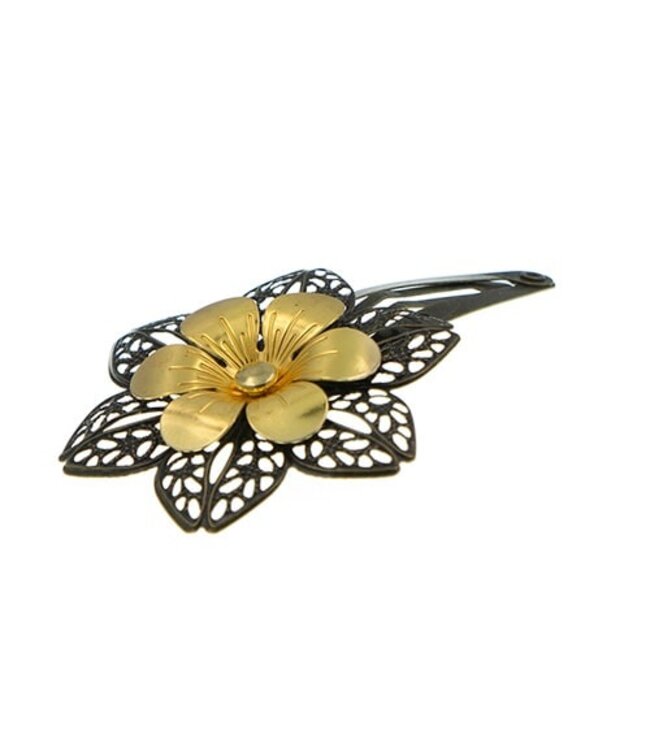 Haarclip Urban Hippies bloem bronskleurig