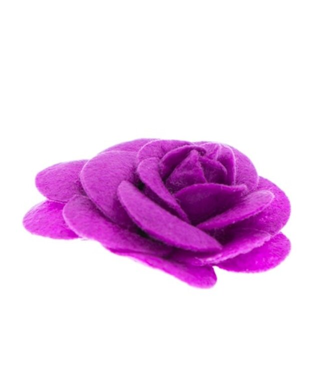 Haarbloem vilt Urban Hippies paars