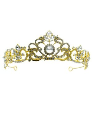 Goudhaartje Tiara goudkleurig Amalia