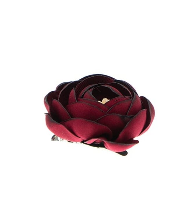 Haarbloem satijn klein rood