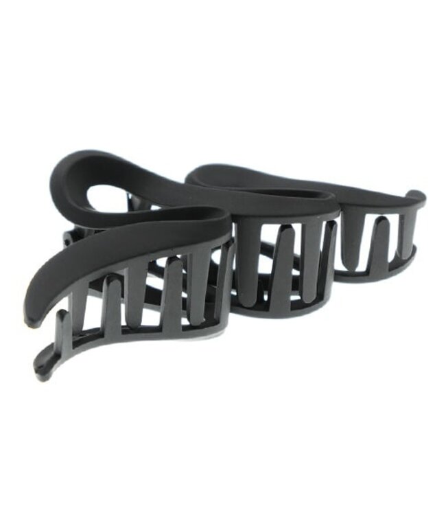 Haarklem swirl zwart