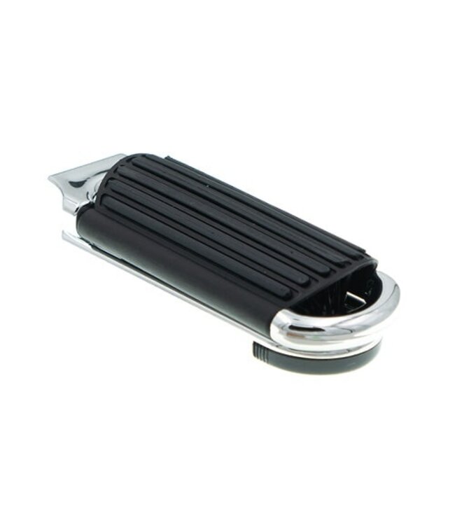 Inklapbare haarborstel met spiegel zwart