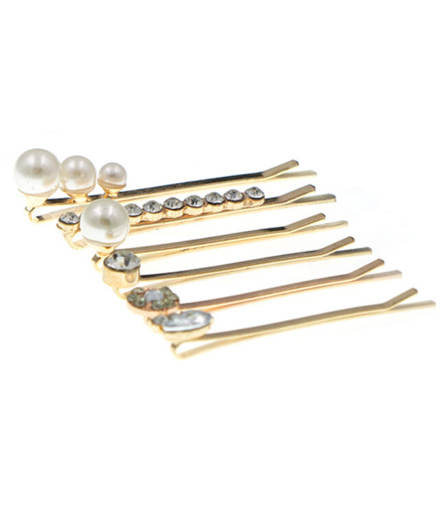 Haarschuifjes goudkleurig lovely 6 stuks