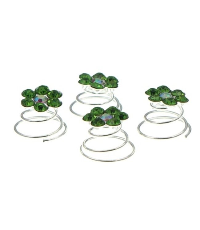 Curlies bloem rond in de kleur groen