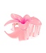 Haarklem glanzende bloem roze