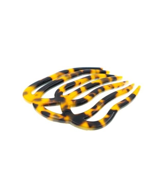 Haarkam gevlekt bruin