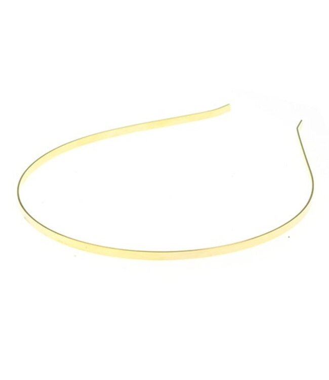 Diadeem basic metaal goudkleurig