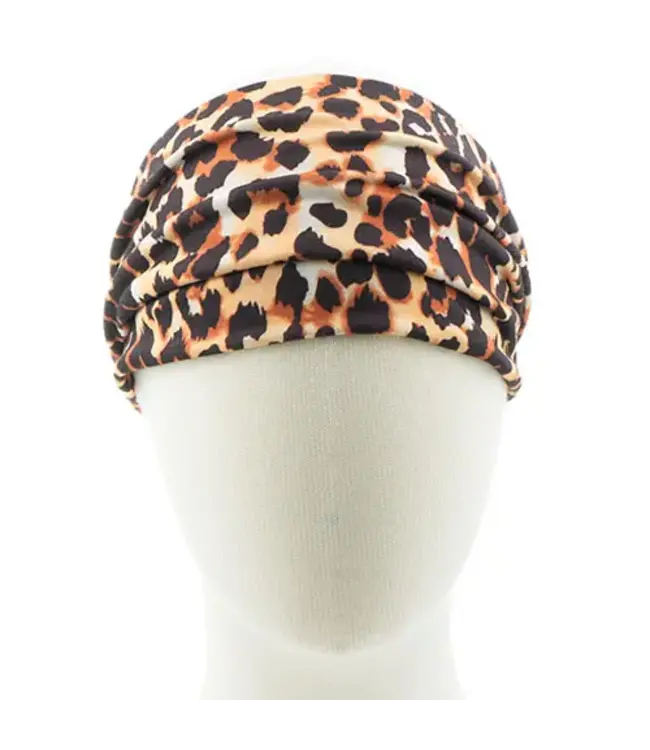 Haarband elastisch breed panterprint
