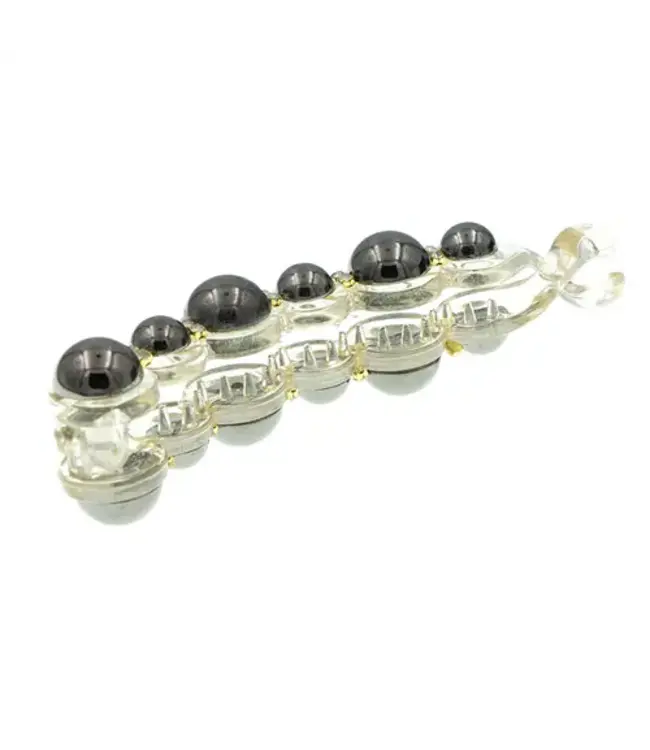 Bananenklem transparant cirkels stenen