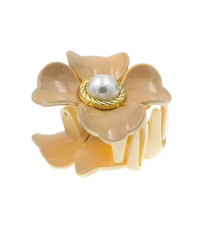 Haarklem bruin luxe flower