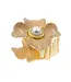 Haarklem bruin luxe flower