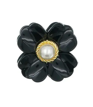 Goudhaartje Haarklem zwart luxe flower