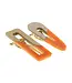Haarclip hout oranje 2 stuks