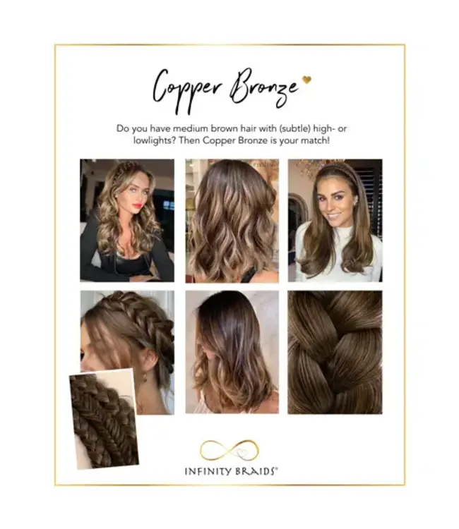 Infinity Braids - vlecht haarband - Viènne - Copper Bronze