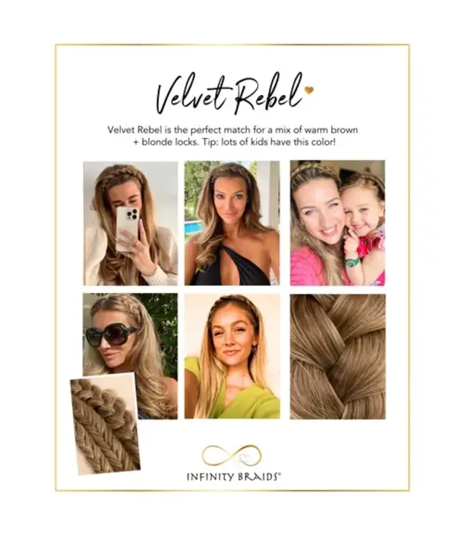 Infinity Braids - vlecht haarband - Lizzy - Velvet Rebel