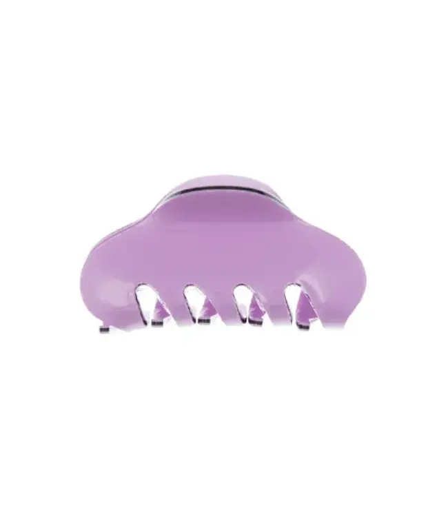 Haarklem trendy roze met zwarte rand