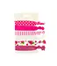Goudhaartje Haarelastiek/armband 6 stuks fuchsia roze