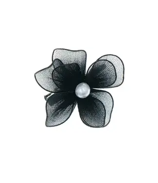 Goudhaartje Haarbloem nylon transparant zwart