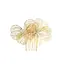 Haarkam twee bloemen goudkleurig