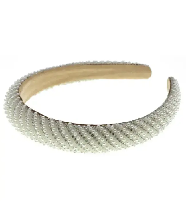 Diadeem parels en strass stenen