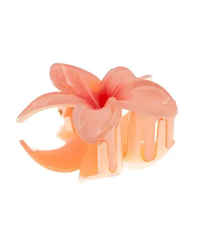 Haarklem glanzende bloem flamingo