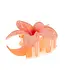 Haarklem glanzende bloem flamingo