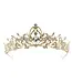 Goudhaartje Tiara goudkleurig transparante steentjes