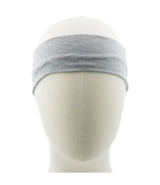 Katoenen haarband lichtgrijs basic