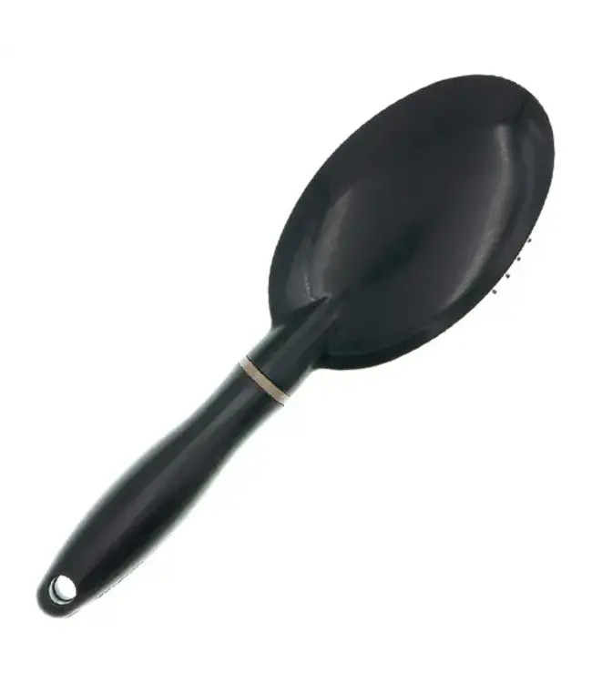 Haarborstel ovaal zwart kunststof