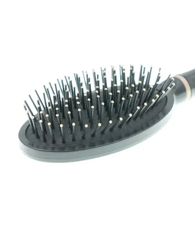 Haarborstel ovaal zwart kunststof