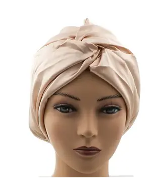 Goudhaartje Bonnet satijn verstelbaar beige