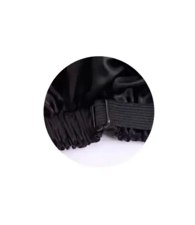 Bonnet satijn verstelbaar zwart