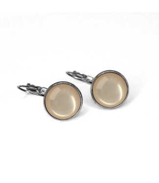 Urban Hippies Oorbellen steen zilverkleurig wit Urban Hippies