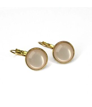 Urban Hippies Oorbellen steen goudkleurig wit Urban Hippies